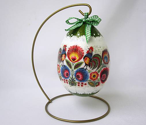 Kraslica s kovovým držiakom